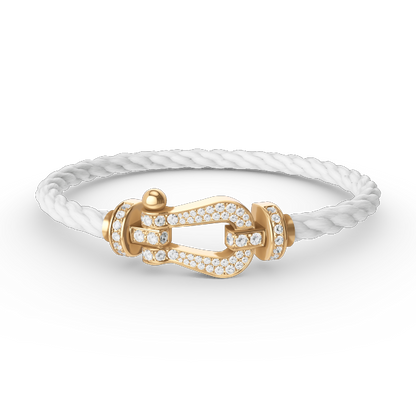 [Renovia Jewelry]FORCE LARGE HORSESHOE FULL DIAMOND BRACELET GOLD