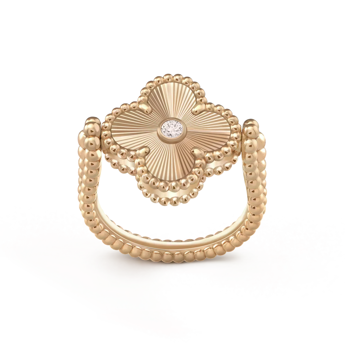 [Renovia Jewelry]CLOVER RIVERSIBLE ROSE GOLD RING