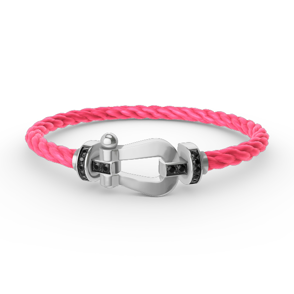 [Renovia Jewelry]FORCE LARGE HORSESHOE BLACK DIAMOND BRACELET SILVER