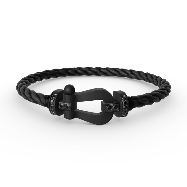 [Renovia Jewelry]FORCE LARGE SERIES HORSESHOE BLACK SAMURAI BRACELET
