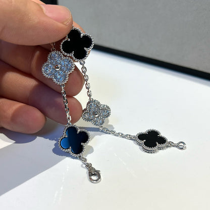 [Renovia Jewelry] CLOVER 5 MOTIF ONYXS BRACELET COLLECTION