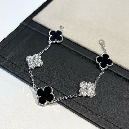 [Renovia Jewelry] CLOVER 5 MOTIF ONYXS BRACELET COLLECTION