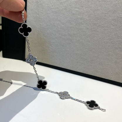 [Renovia Jewelry] CLOVER 5 MOTIF ONYXS BRACELET COLLECTION