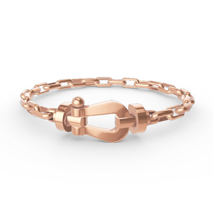 [Renovia Jewelry]FORCE LARGE HORSESHOE CLASP  METAL BRACELET