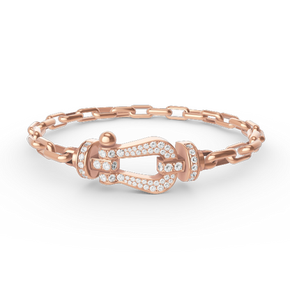 [Renovia Jewelry]FORCE LARGE HORSESHOE CLASP  METAL BRACELET