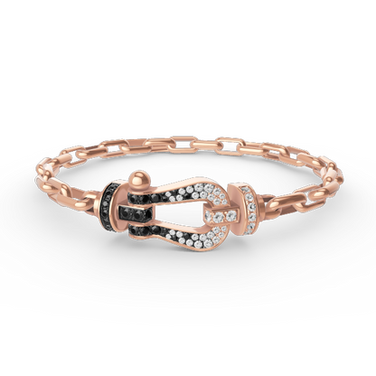 [Renovia Jewelry]FORCE LARGE HORSESHOE CLASP  METAL BRACELET