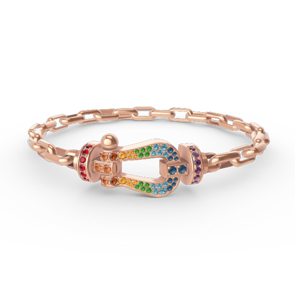 [Renovia Jewelry]FORCE LARGE HORSESHOE CLASP  METAL BRACELET
