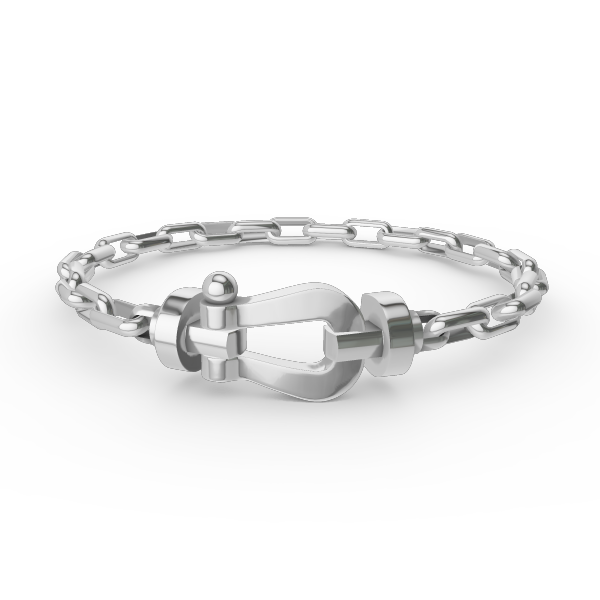 [Renovia Jewelry]FORCE LARGE HORSESHOE CLASP  METAL BRACELET