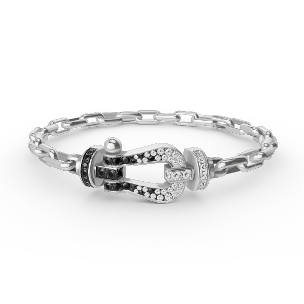 [Renovia Jewelry]FORCE LARGE HORSESHOE CLASP  METAL BRACELET
