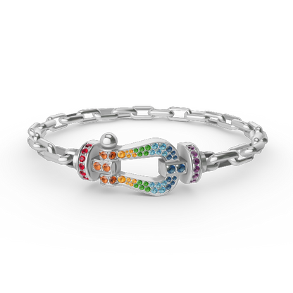 [Renovia Jewelry]FORCE LARGE HORSESHOE CLASP  METAL BRACELET