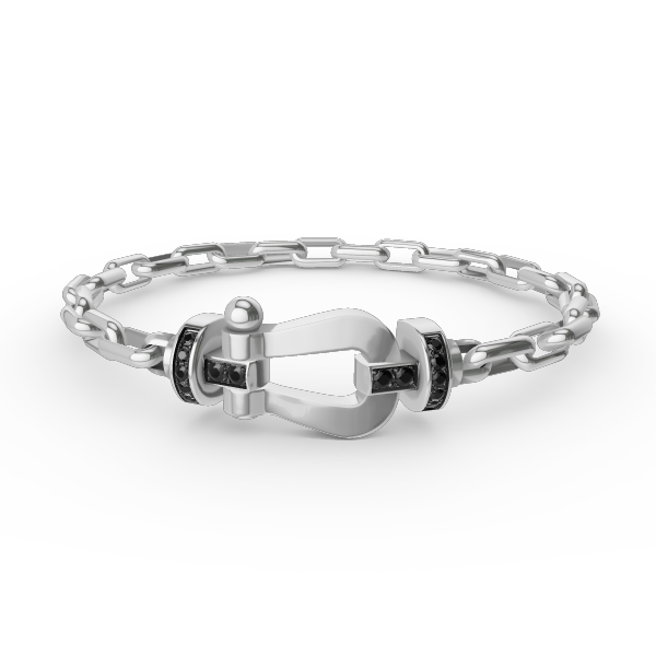 [Renovia Jewelry]FORCE LARGE HORSESHOE CLASP  METAL BRACELET