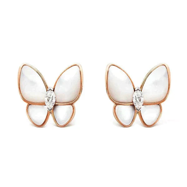 [Renovia Jewelry]BUTTERFLY MOP DIAMOND EARRINGS