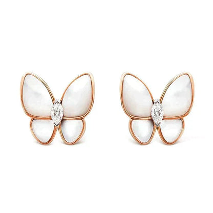 [Renovia Jewelry]BUTTERFLY MOP DIAMOND EARRINGS