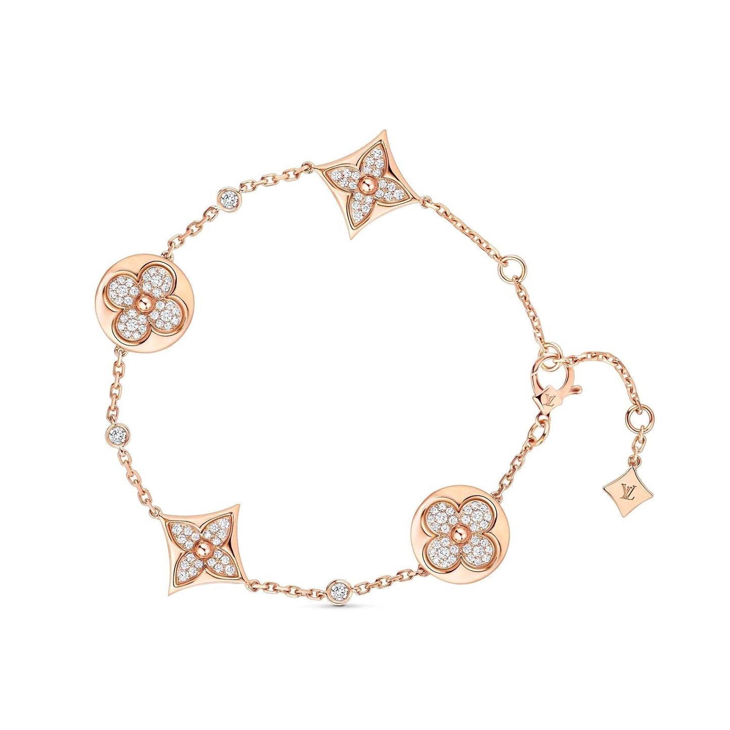 [Renovia Jewelry]STAR AND SUN 4 MOTIFS GOLD DIAMONDS BRACELET