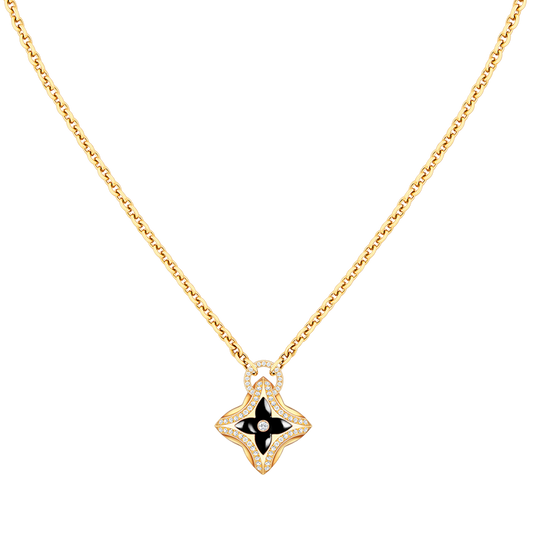 [Renovia Jewelry]STAR PEDANT PINK GOLD DIAMOND NECKLACE