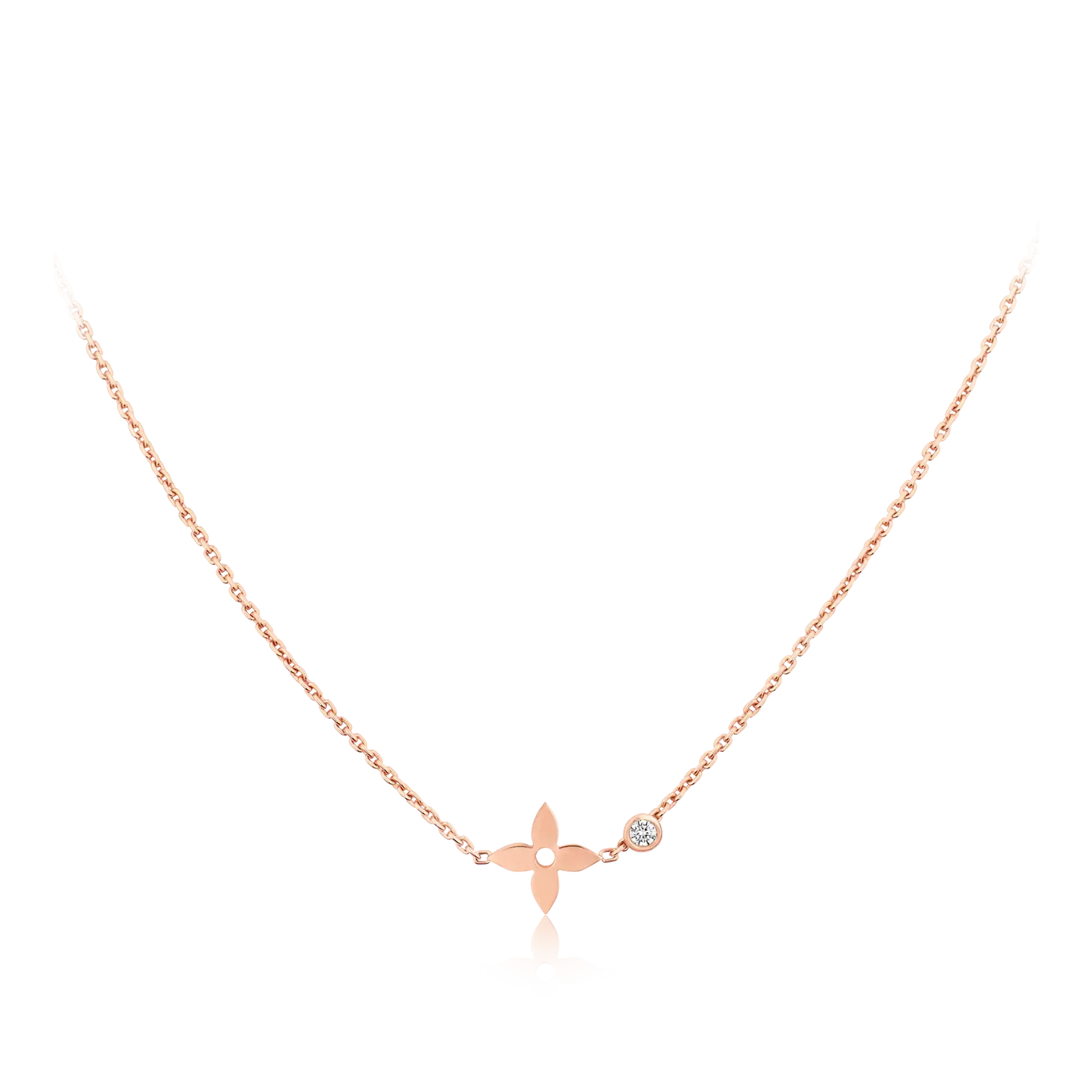 [Renovia Jewelry]BLOSSOM PENDANT PINK GOLD AND DIAMOND
