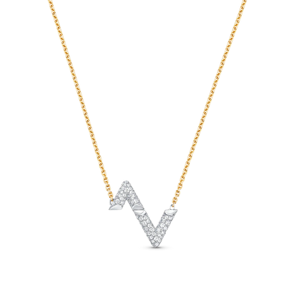[Renovia Jewelry]VOLT SILVER DIAMOND PEDANT NECKLACE