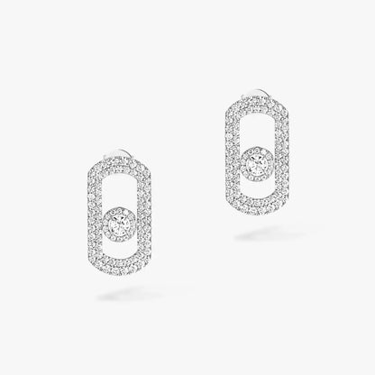 [Renovia Jewelry]So Move Pave_-Set Diamond Earrings in Silver