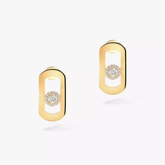 [Renovia Jewelry]So Move Diamond Earrings in Yellow Gold