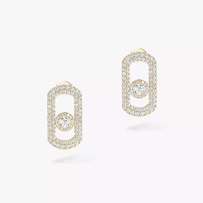 [Renovia Jewelry]So Move Pave_-Set Diamond Earrings in Silver