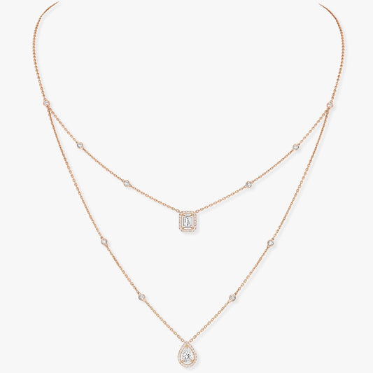 [Renovia Jewelry]MY TWIN 2 ROW DIAMOND NECKLACE
