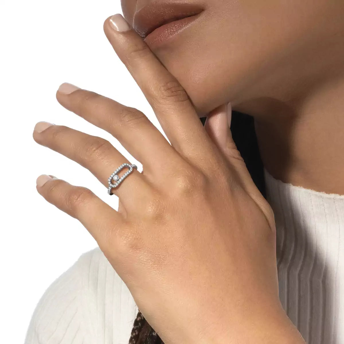 [Renovia Jewelry]Move Uno Diamond Ring in Gold