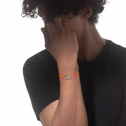 [Renovia Jewelry]MK Care(s) pink cord pavé bracelet