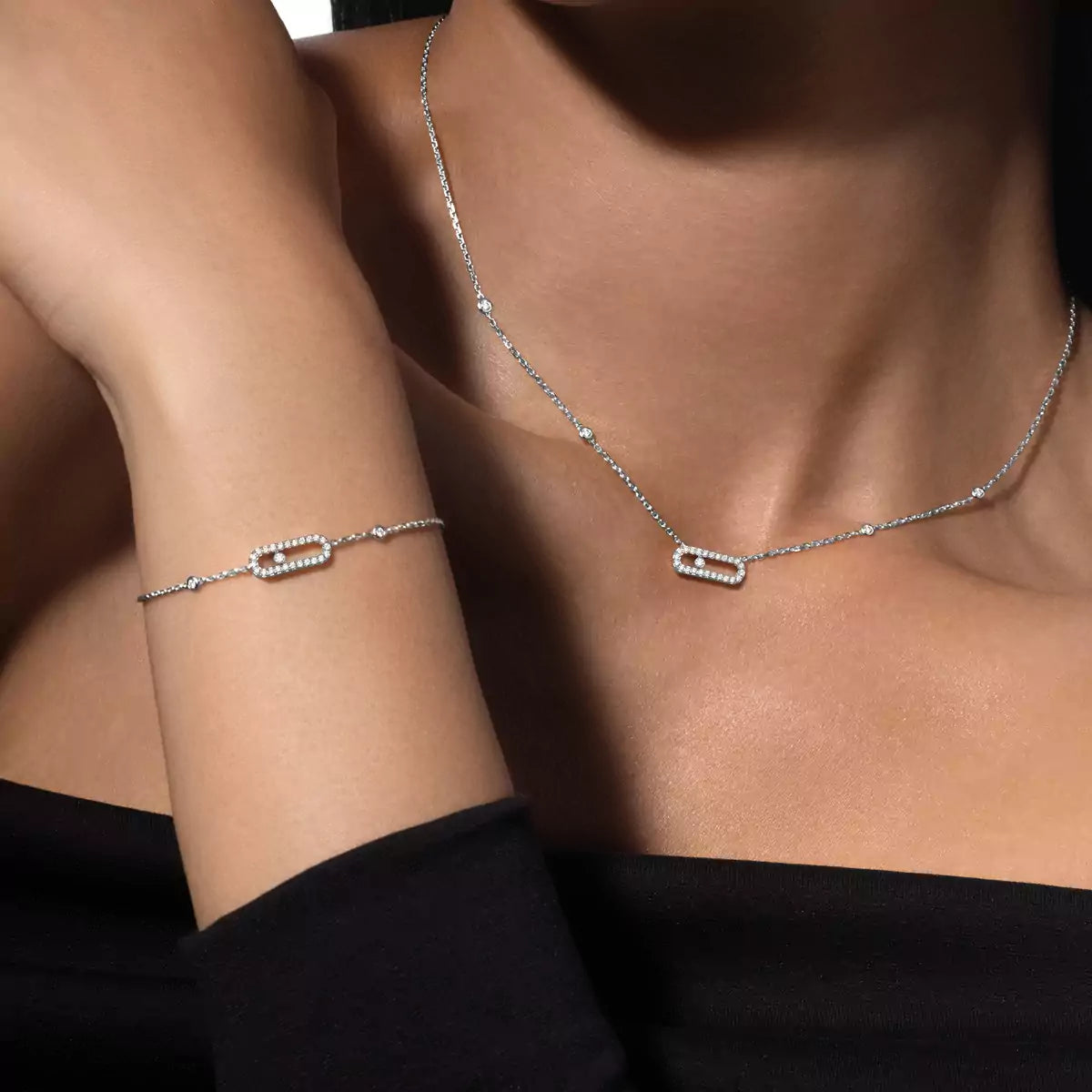 [Renovia Jewelry]Diamond Necklace Move Uno