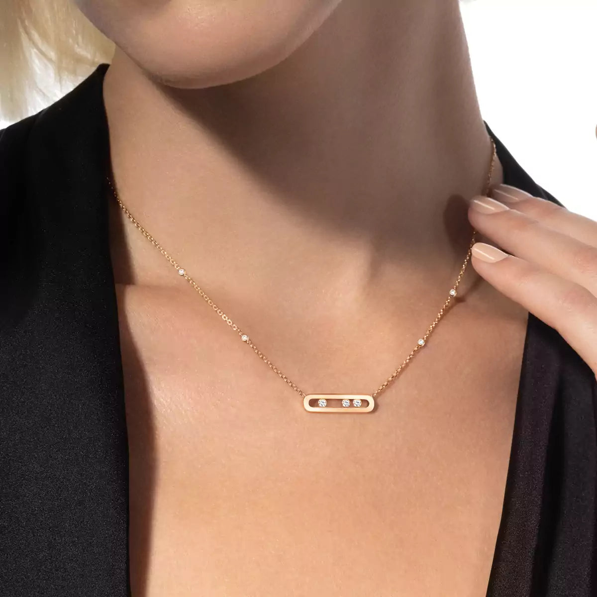 [Renovia Jewelry] Baby Move Gold Diamond Necklace