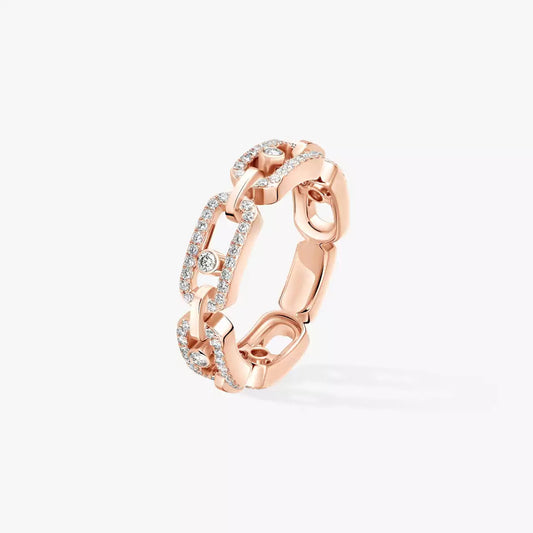 [Renovia Jewelry]Move Link Pave_-Set Diamond Ring in Gold