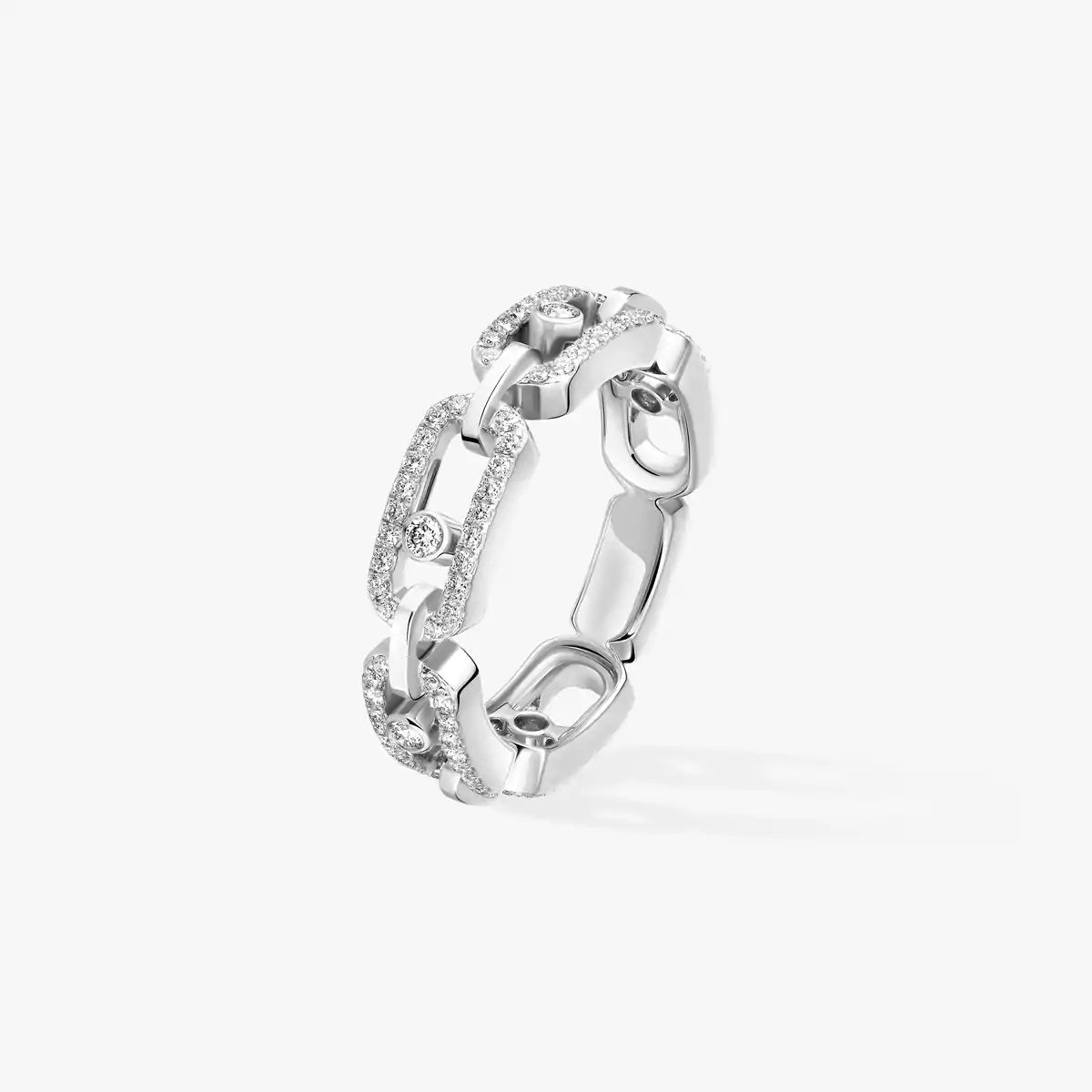 [Renovia Jewelry]Move Link Pave_-Set Diamond Ring in Gold