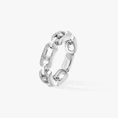 [Renovia Jewelry]Move Link Pave_-Set Diamond Ring in Gold