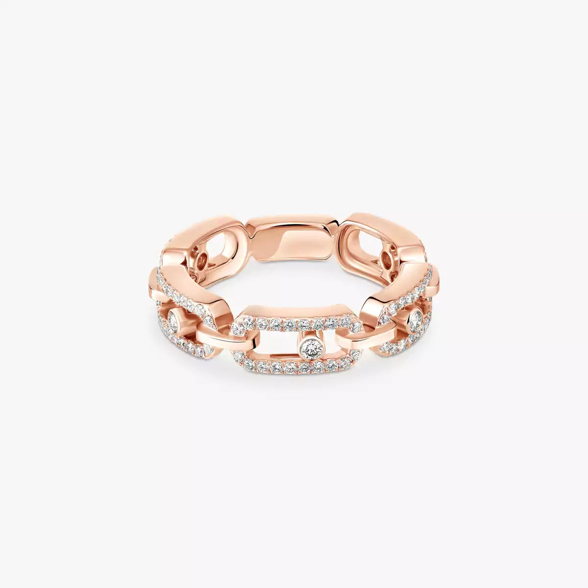 [Renovia Jewelry]Move Link Pave_-Set Diamond Ring in Gold
