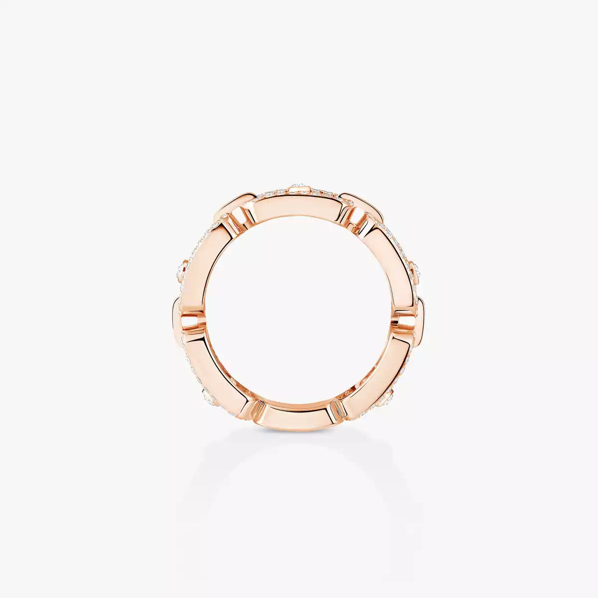 [Renovia Jewelry]Move Link Pave_-Set Diamond Ring in Gold