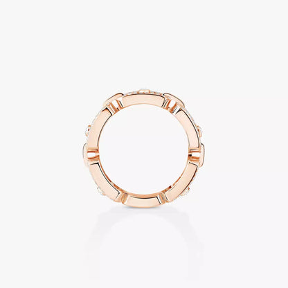 [Renovia Jewelry]Move Link Pave_-Set Diamond Ring in Gold