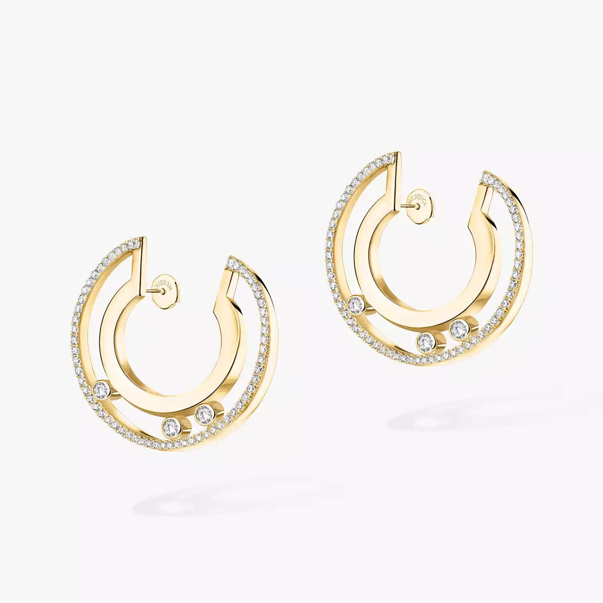 [Renovia Jewelry]Move Romane Small Diamond Hoop Earrings