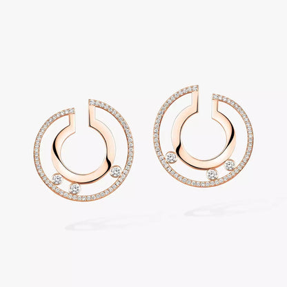 [Renovia Jewelry]Move Romane Small Diamond Hoop Earrings