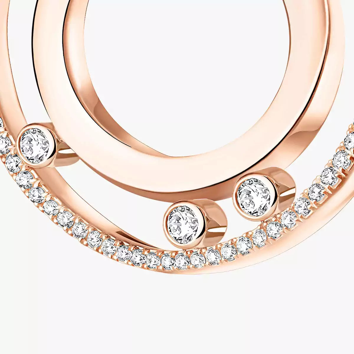 [Renovia Jewelry]Move Romane Small Diamond Hoop Earrings