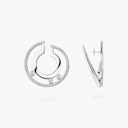 [Renovia Jewelry]Move Romane Small Diamond Hoop Earrings