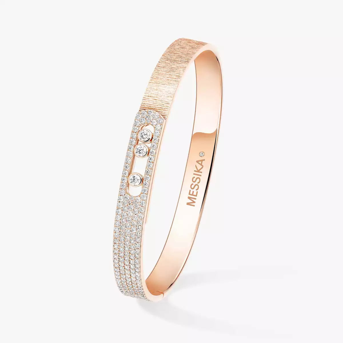 [Renovia Jewelry]Move Noa Ciselé half pavé bangle