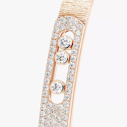 [Renovia Jewelry]Move Noa Ciselé half pavé bangle