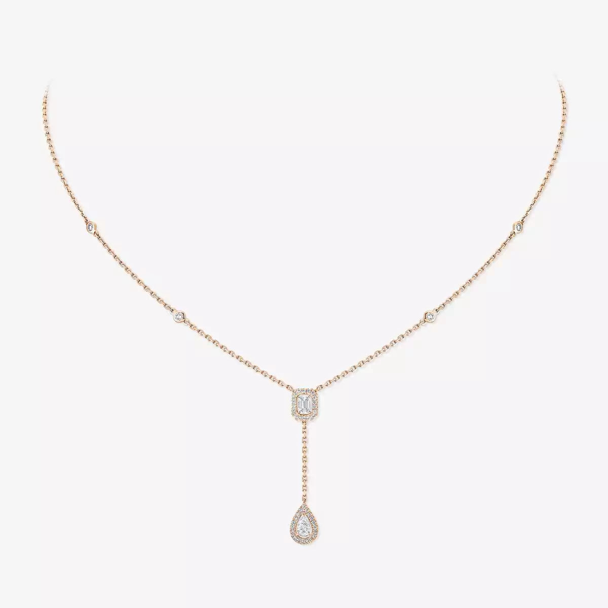 [Renovia Jewelry]Gold Diamond Tie Necklace