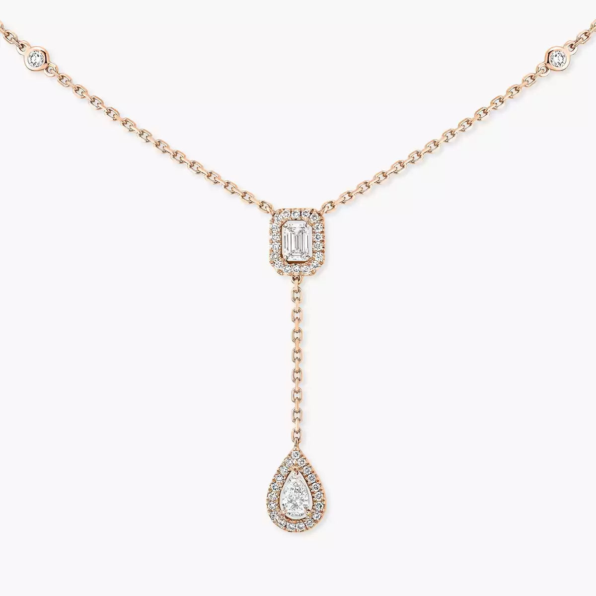 [Renovia Jewelry]Gold Diamond Tie Necklace