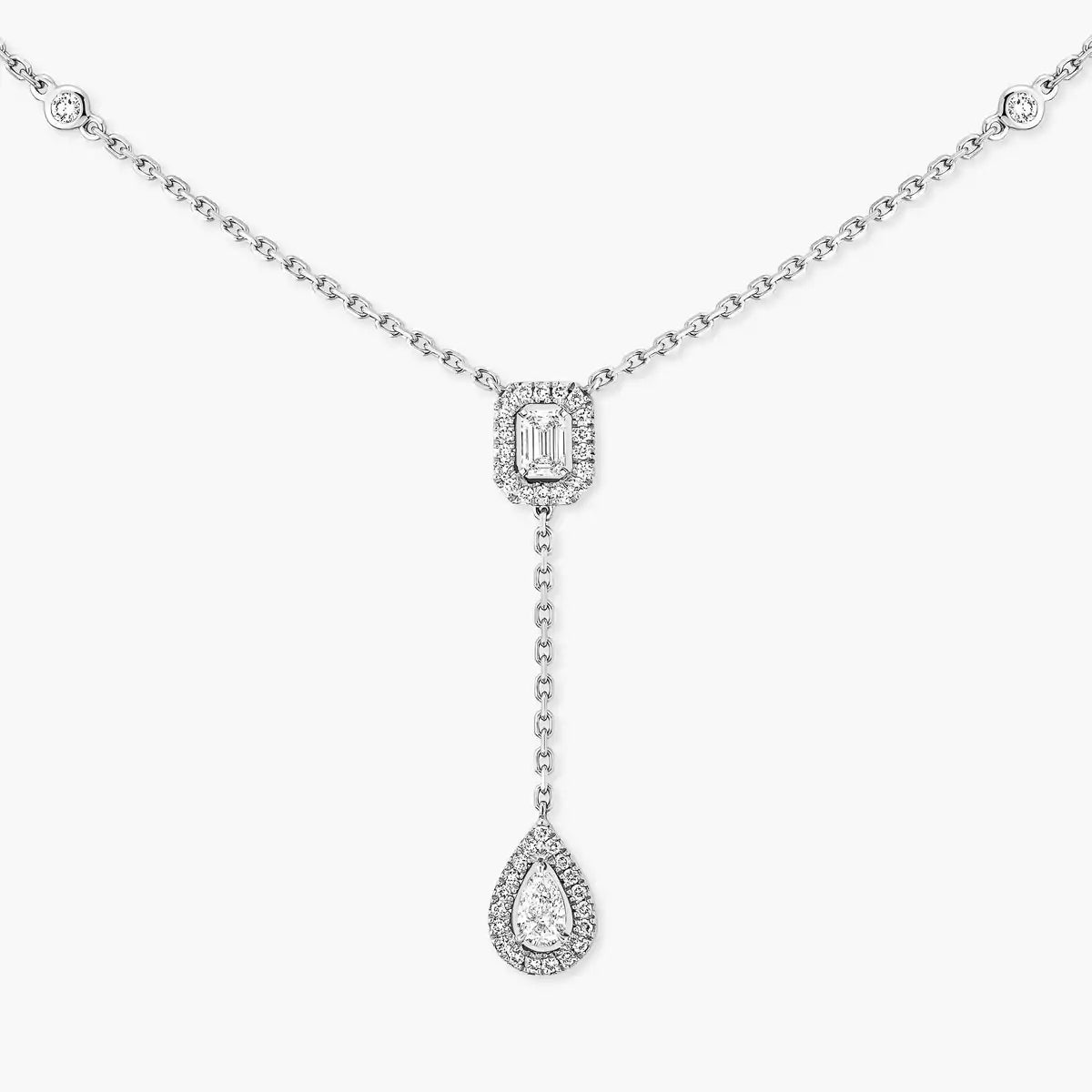 [Renovia Jewelry]Gold Diamond Tie Necklace