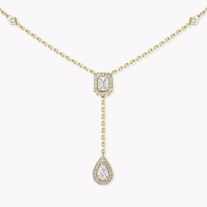 [Renovia Jewelry]Gold Diamond Tie Necklace
