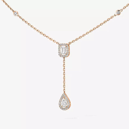 [Renovia Jewelry]Gold Diamond Tie Necklace
