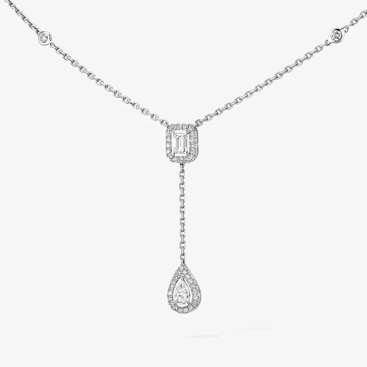 [Renovia Jewelry]Gold Diamond Tie Necklace