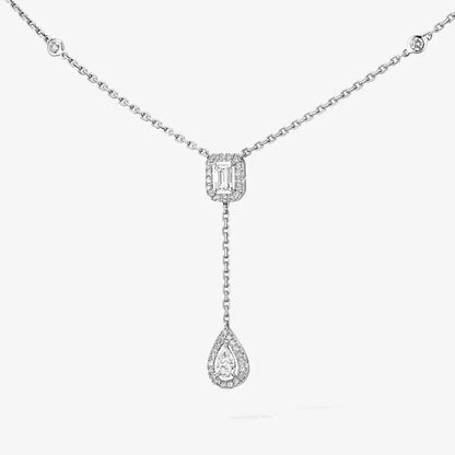 [Renovia Jewelry]Gold Diamond Tie Necklace
