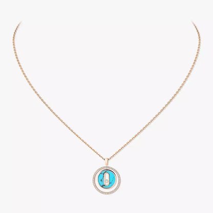 [Renovia Jewelry]Lucky Move Diamond Necklace in Rose Gold and White Mother-of-Pearl