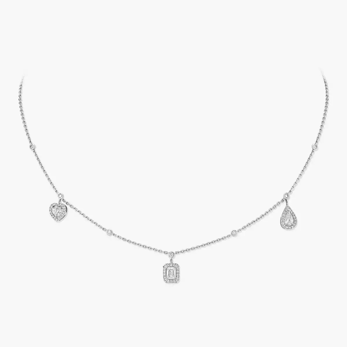 [Renovia Jewelry]My Twin Diamond Necklace in Silver